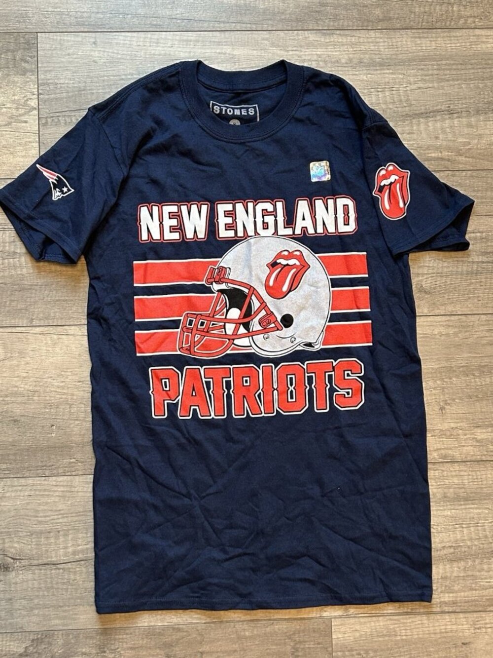 Rolling Stones x New England Patriots 2019 No Filter Tour T-shirt Men’s Sz Small